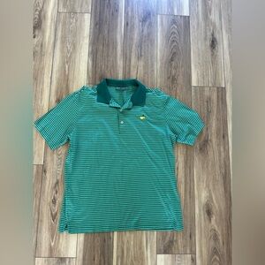 Masters Collection men Striped Green golf polo size large